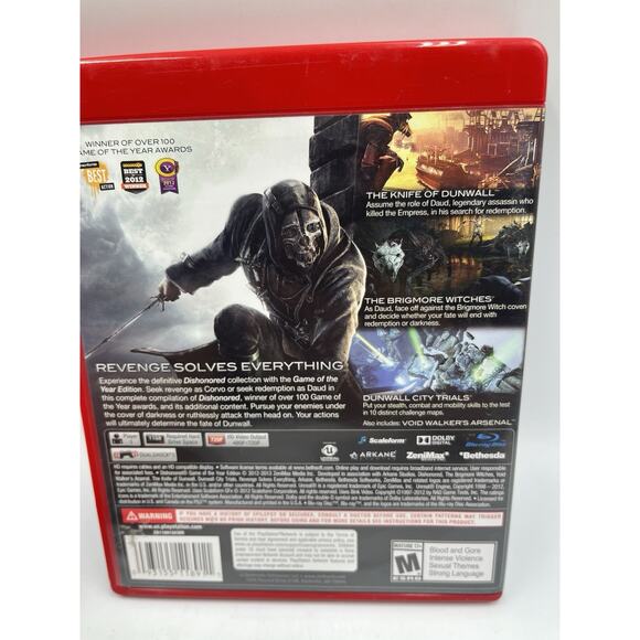 Dishonored Game Of The Year Edition PS3 PlayStation 3 Greatest Hits Complete CIB - Picture 2 of 7